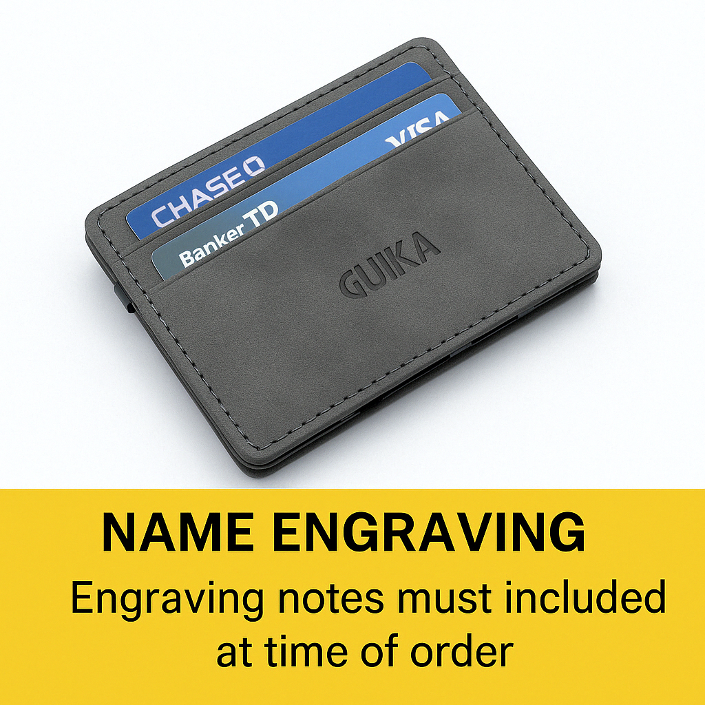 Mini Slim Wallet – Vegan Leather Card Holder with Zipper Coin Pocket