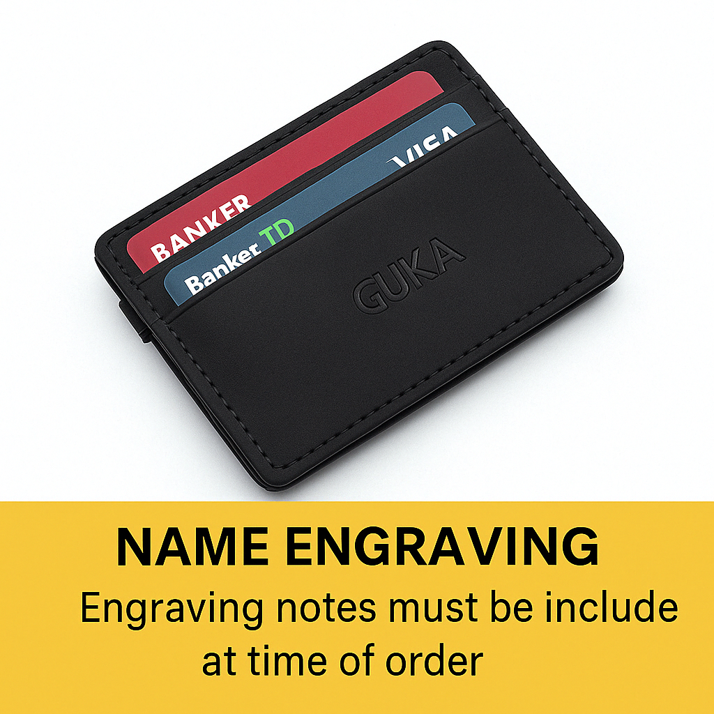 Mini Slim Wallet – Vegan Leather Card Holder with Zipper Coin Pocket