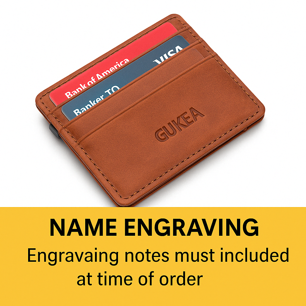 Mini Slim Wallet – Vegan Leather Card Holder with Zipper Coin Pocket