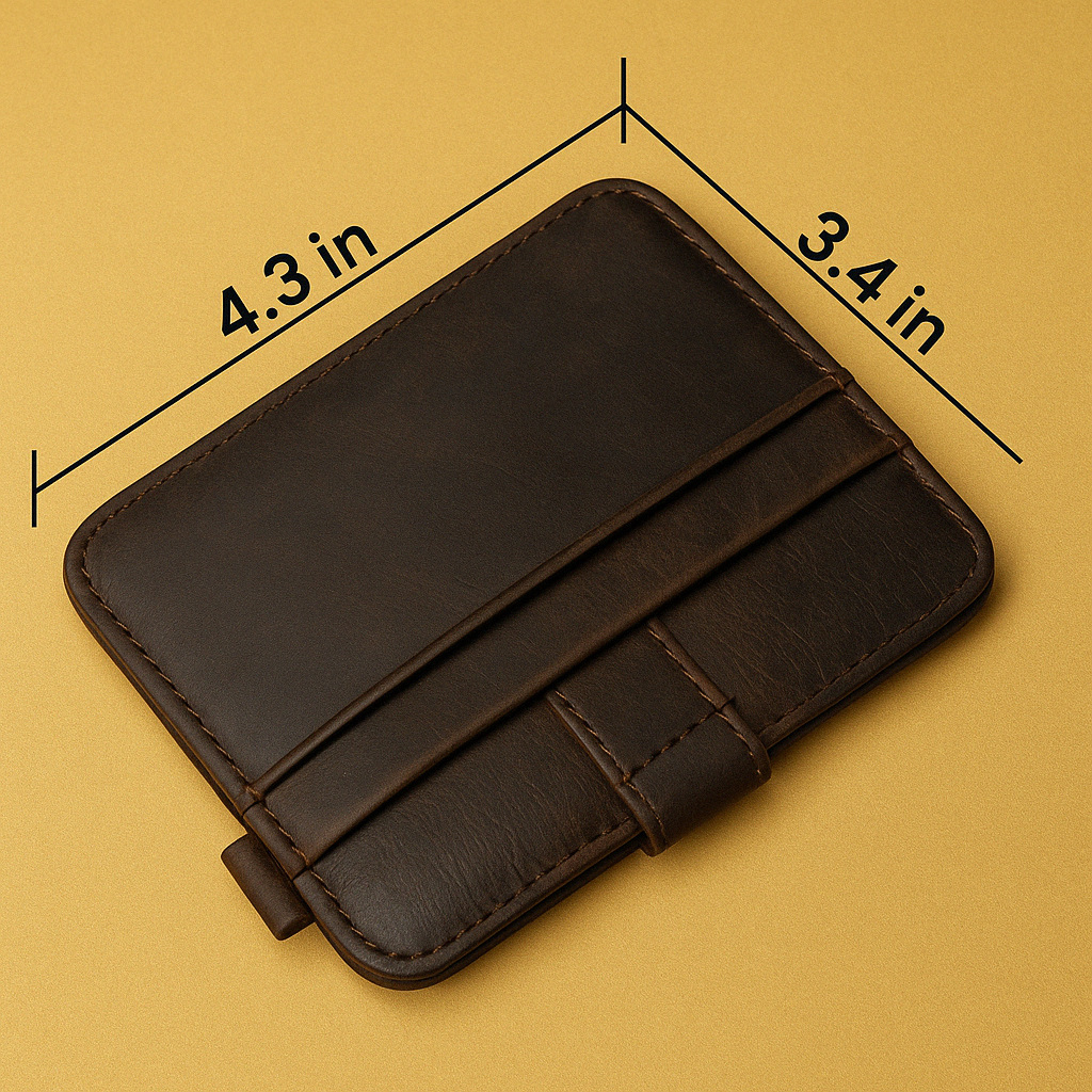 Slim Genuine Leather Wallet – Compact Card Holder & Mini Billfold