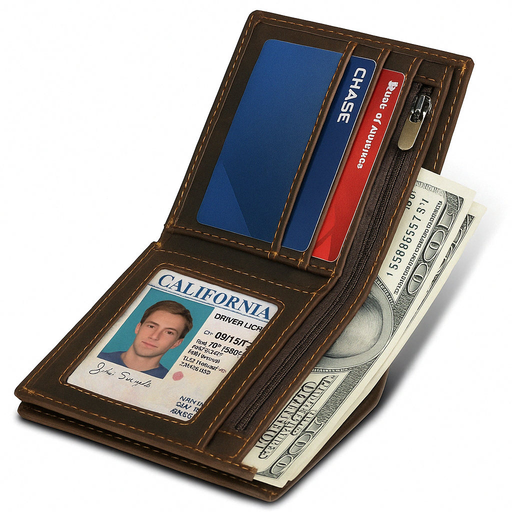 *** SELLING REALLY FAST *** RFID Vintage Leather Wallet – Handmade Oil-Waxed Cowhide