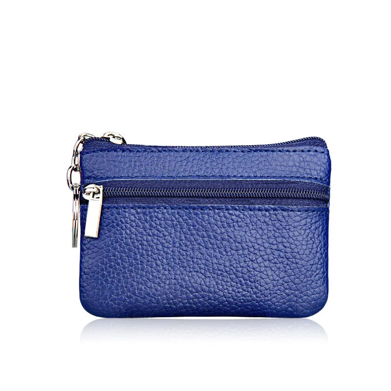 ***SELLING OUT FAST*** 2-Zipper Leather Coin Pouch – Slim Storage with Smart Design