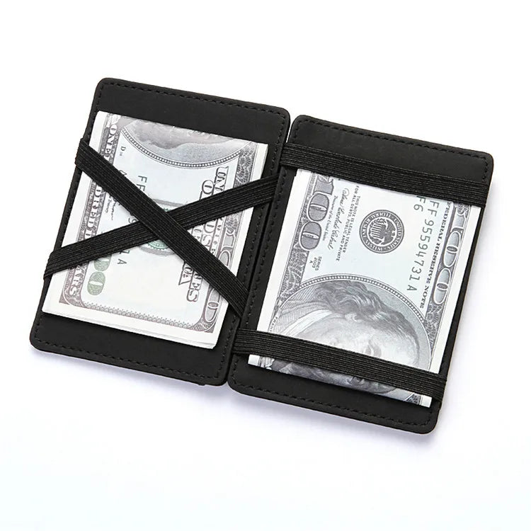 Mini Slim Wallet – Vegan Leather Card Holder with Zipper Coin Pocket