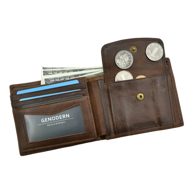Sleek and Functional Wallet with Coin Pocket; Everyday Carry